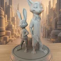 Mô hình 3D Nick và Judy (Zootopia) sắc nét cho người yêu hoạt hình - Thumbnail 1