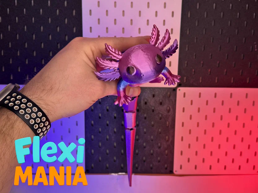 XXL Flexi Axolotl | Mô hình kỳ giông Axolotl linh hoạt siêu đáng yêu - Image 3