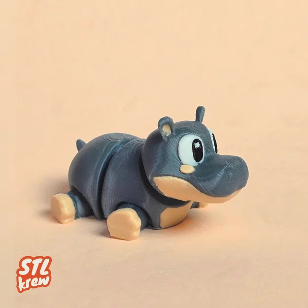 Mô hình chú hà mã dễ thương Flexi - Hippito - Image 2