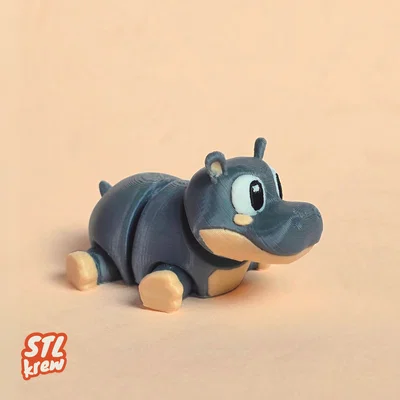 Mô hình chú hà mã dễ thương Flexi - Hippito