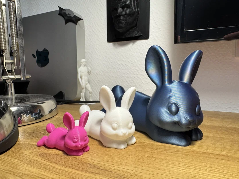 Mô hình 3D Chú thỏ nằm đáng yêu trang trí Phục sinh - Image 1