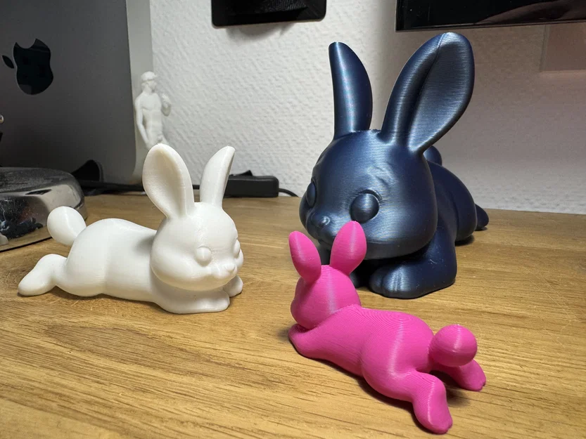 Mô hình 3D Chú thỏ nằm đáng yêu trang trí Phục sinh - Image 4