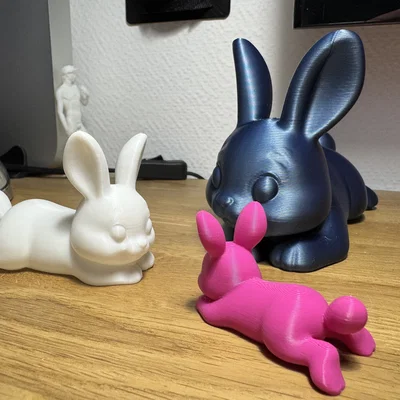 Mô hình 3D Chú thỏ nằm đáng yêu trang trí Phục sinh