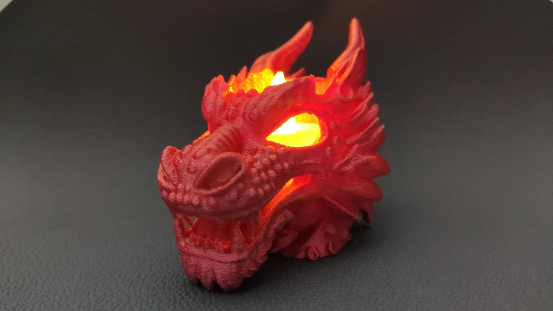 Đầu Rồng Mini - Đế cắm nến LED - Image 5