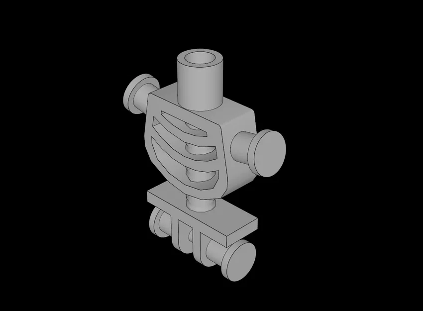 Mô hình thân bộ xương tương thích Lego (Skeleton Torso) in 3D - Image 1