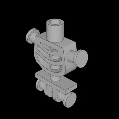 Mô hình thân bộ xương tương thích Lego (Skeleton Torso) in 3D