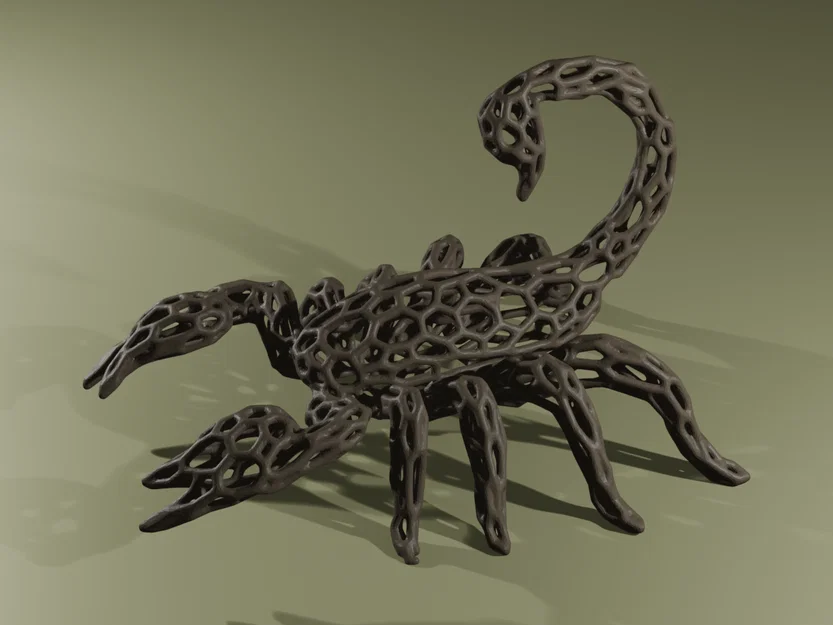 Mô hình Bọ Cạp Voronoi 3D Độc Đáo - Tải file STL miễn phí - Image 1