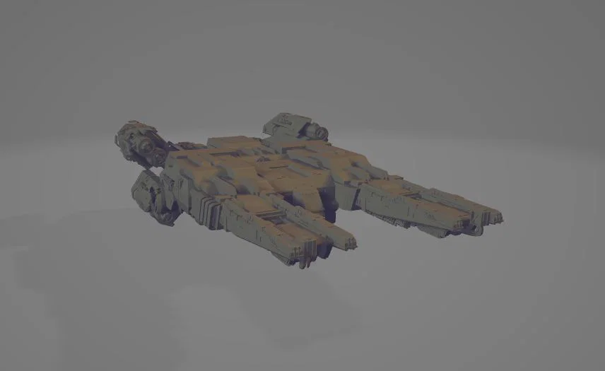 Mô hình tàu không gian Type-8 Transporter (Elite Dangerous) 3D Printing - Image 1