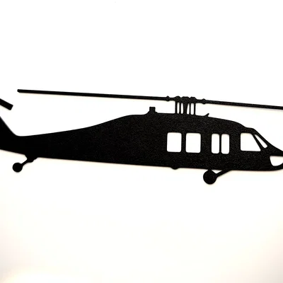 Mô hình tranh treo tường trực thăng Black Hawk in 3D đẹp mắt