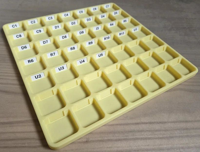 Khay đựng linh kiện nhỏ (7x7) có khe cắm nhãn thay thế - Image 1