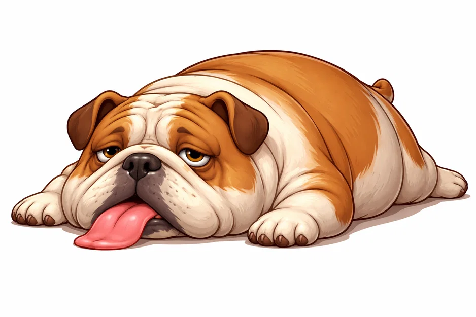Mô hình 3D chó Bulldog mập mạp lười biếng siêu đáng yêu - Image 1