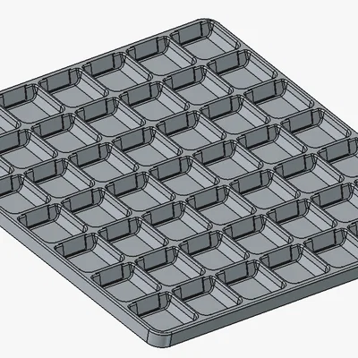 Khay đựng linh kiện nhỏ (7x7) có khe cắm nhãn thay thế