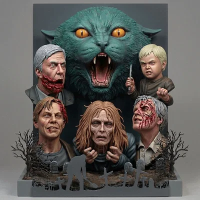 Mô hình 3D Pet Semetary 1989 trang trí kinh dị độc đáo