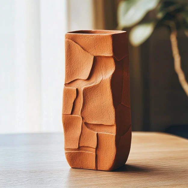 Bình Cắm Hoa Clay Textured Vase - Image 1
