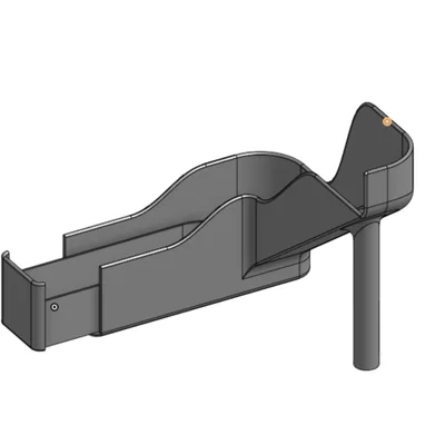 Máng dẫn rác nhựa (Poop Chute) chuyên dụng cho máy in 3D QIDI plus4