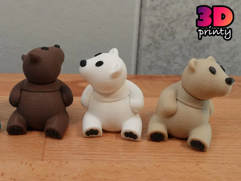Mô hình Gấu con khớp cầu linh hoạt (Articulated Bear Cub Fidget) - Image 1