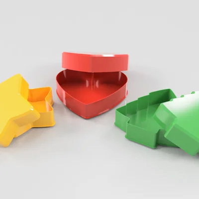 Hộp quà Giáng sinh - in siêu tốc (vase mode) với nắp trượt