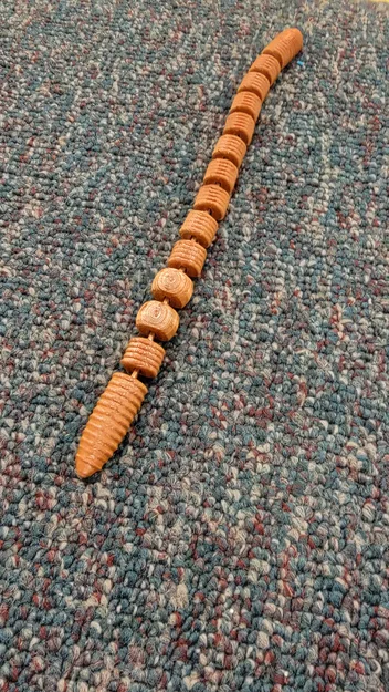 Mô hình chú giun đất khớp nối 3D linh hoạt cho người mê in 3D - Image 1