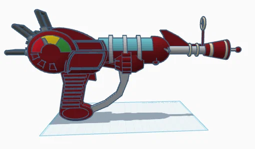Mô hình 3D Ray Gun - Vũ khí laser viễn tưởng siêu chất - Image 1