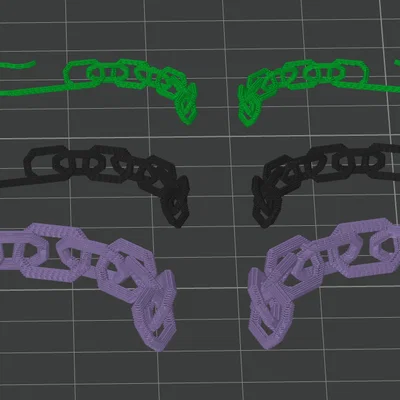 Tự in 3D trọn bộ hoa tai với móc treo kiểu Pháp và dây xích