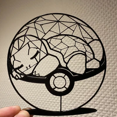 Mô hình Squirtle Pokeball 2D nghệ thuật - Trang trí Pokemon ấn tượng