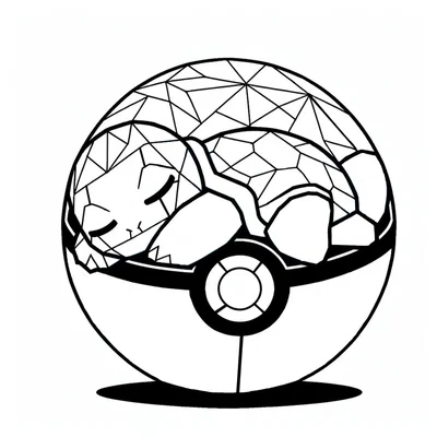 Mô hình Squirtle Pokeball 2D nghệ thuật - Trang trí Pokemon ấn tượng