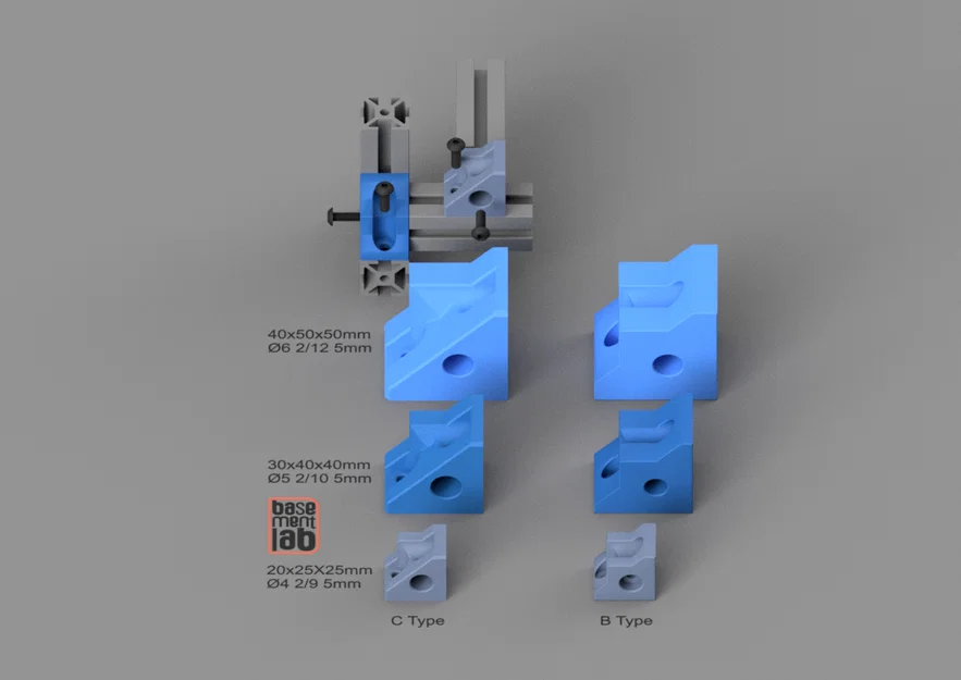 Ke góc gia cường 3 trục - 2020 / 3030 / 4040 loại B / C - Image 2