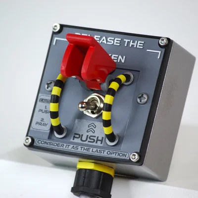 Mô hình hộp công tắc 3D phong cách hàng không Release the Kraken