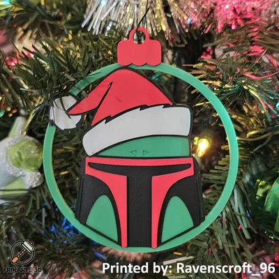 Mô hình trang trí cây thông Noel hình mũ Boba Fett