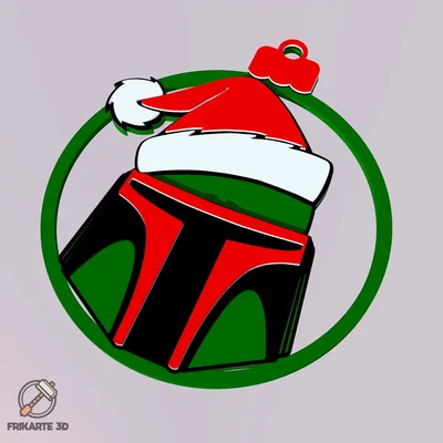 Mô hình trang trí cây thông Noel hình mũ Boba Fett