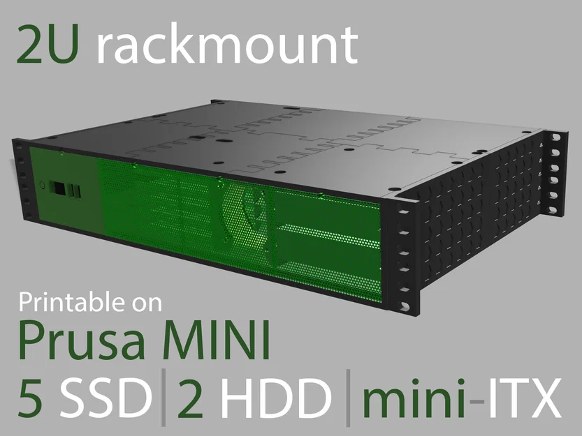 Mini ITX server rackmount 2U - Khung máy chủ tự in - Image 1