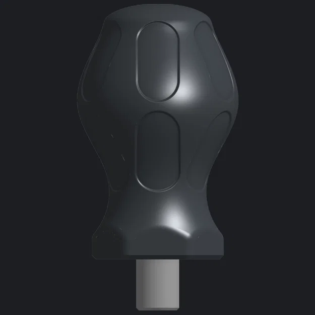 Tay cầm tua vít ngắn (Stubby Screwdriver) 60mm in 3D nhỏ gọn - Image 2