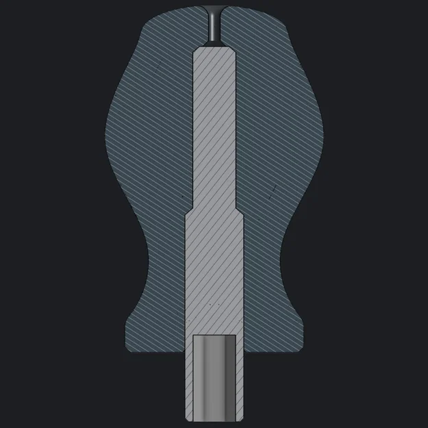 Tay cầm tua vít ngắn (Stubby Screwdriver) 60mm in 3D nhỏ gọn - Image 3