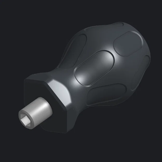 Tay cầm tua vít ngắn (Stubby Screwdriver) 60mm in 3D nhỏ gọn - Image 4