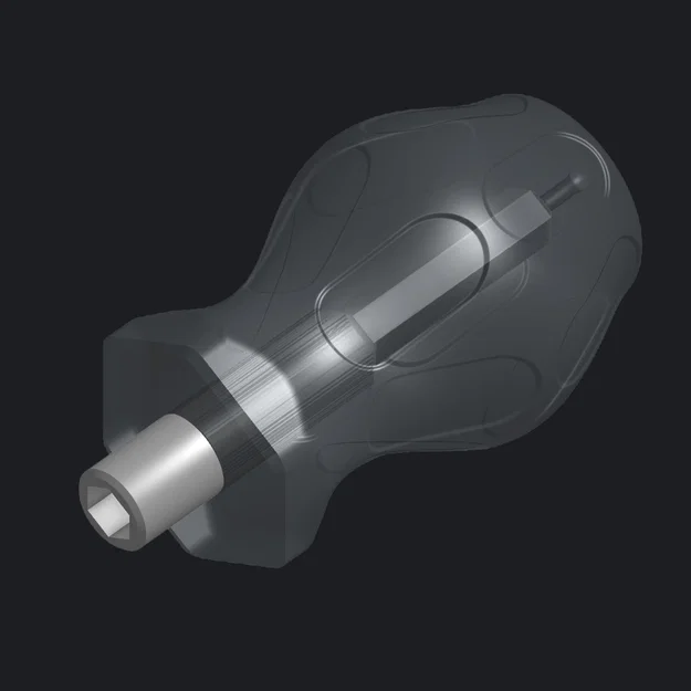 Tay cầm tua vít ngắn (Stubby Screwdriver) 60mm in 3D nhỏ gọn - Image 5