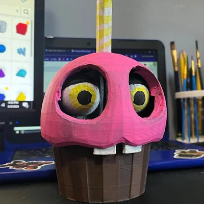 Mô hình 3D Mr. Cupcake (Carl) từ FNAF kèm khả năng lắp đèn