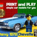 Mô hình xe Chevrolet 1970 Chevelle in 3D kết hợp LEGO cực đẹp - Thumbnail 1