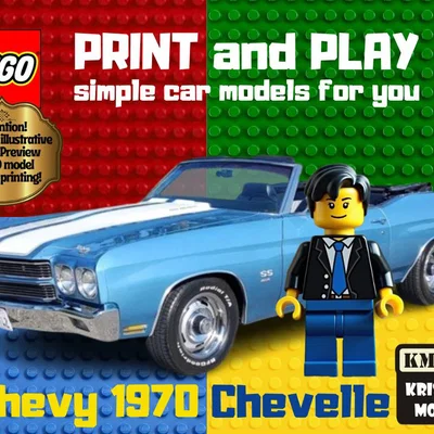 Mô hình xe Chevrolet 1970 Chevelle in 3D kết hợp LEGO cực đẹp