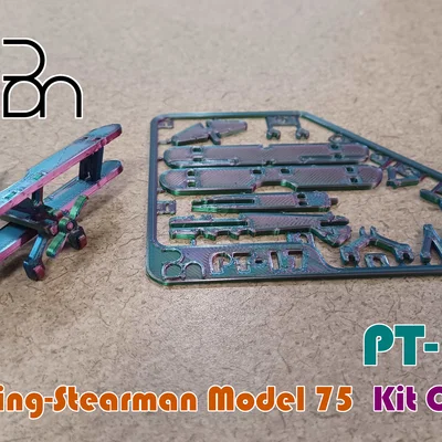 Mô hình lắp ráp Kit Card máy bay Stearman PT-17