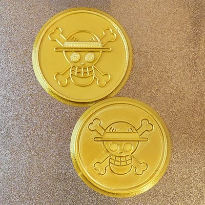 Đồng xu kho báu "The One Piece" - Có logo Băng Hải tặc Mũ Rơm