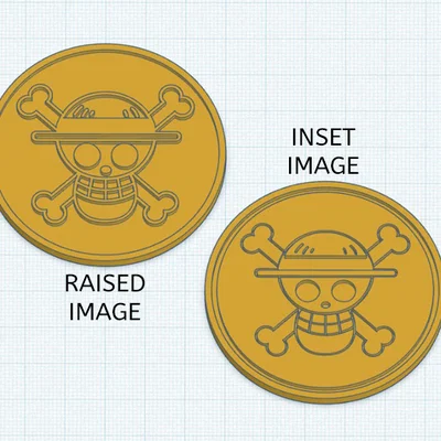 Đồng xu kho báu "The One Piece" - Có logo Băng Hải tặc Mũ Rơm