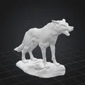Mô hình tượng sói hú trăng độc đáo - Tác phẩm nghệ thuật 3D - Thumbnail 2
