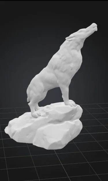 Mô hình tượng sói hú trăng độc đáo - Tác phẩm nghệ thuật 3D - Image 5