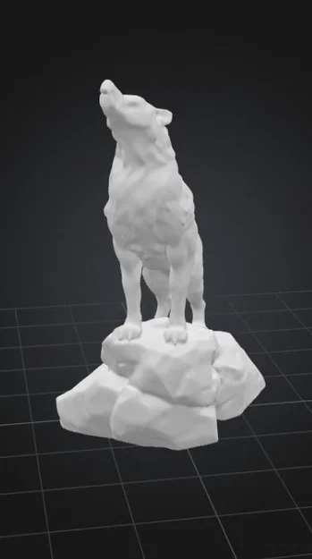 Mô hình tượng sói hú trăng độc đáo - Tác phẩm nghệ thuật 3D - Image 6