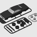 Mô hình kitcard Dodge Charger 1969 (bánh xe quay được) - Thumbnail 1