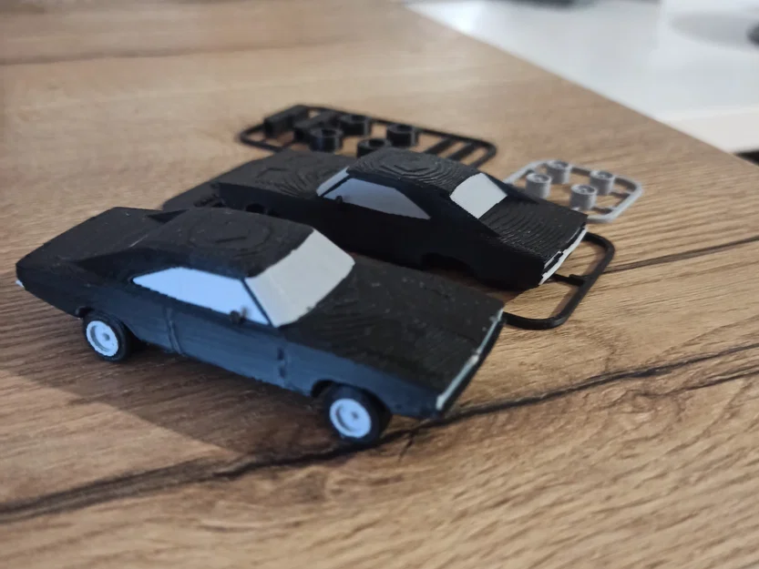 Mô hình kitcard Dodge Charger 1969 (bánh xe quay được) - Image 2