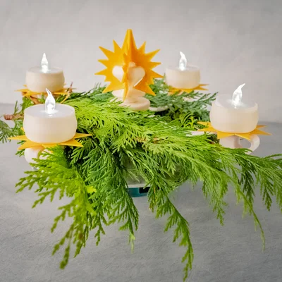 Đèn Chùm Giáng Sinh Dùng Đèn LED Tealight - In 3D 100%