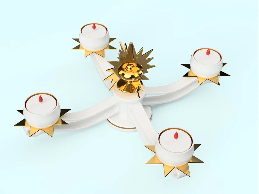 Đèn Chùm Giáng Sinh Dùng Đèn LED Tealight - In 3D 100% - Image 3