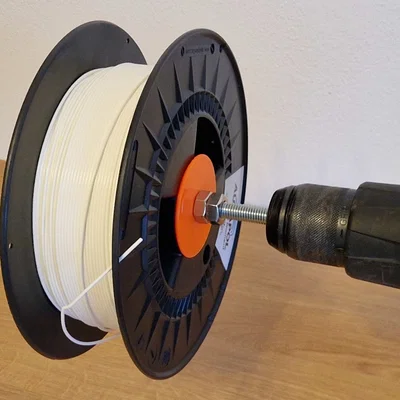 Bộ dụng cụ quấn dây nhựa in 3D (Spool Drill Winder) bằng máy khoan