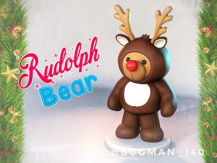 Mô hình Gấu Rudolph (Rudolph Bear) đáng yêu - Image 1